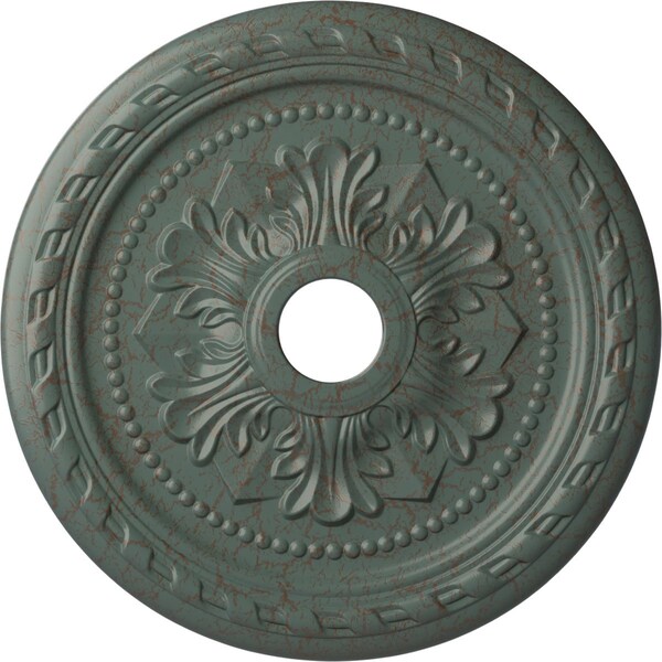 Ekena Millwork Palmetto Medallion (Canopies up to 3 5/8"), 23 5/8"OD x 3 5/8"ID x 1 5/8"P, Cloud Burst Crackle CM23PMCBC - main